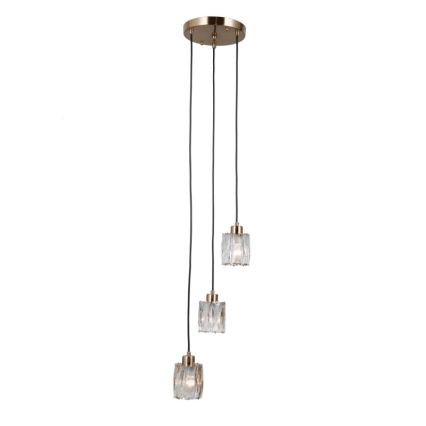 ITALUX - Závesný luster na lane TORNO 3xE14/40W/230V zlatý