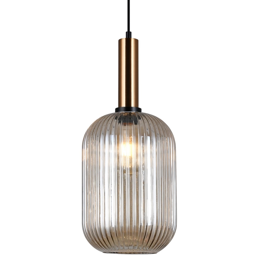ITALUX - Luster na lanku ANTIOLA 1xE27/40W/230V pr. 20 cm bronz