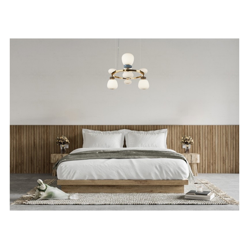 ITALUX - LED luster na lanku EVANS LED/33W/230V 3000K zlatá/modrá/hnedá