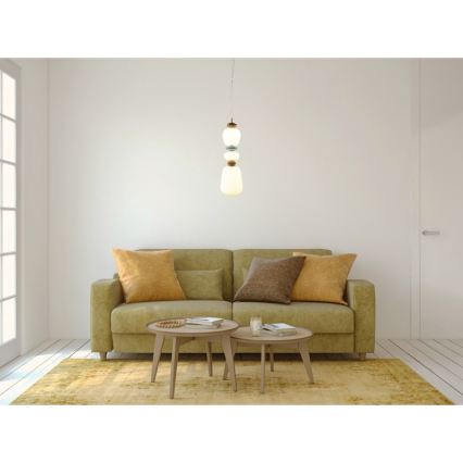 ITALUX - LED luster na lane EVANS LED/19W/230V 3000K zlatý/modrý/hnedý