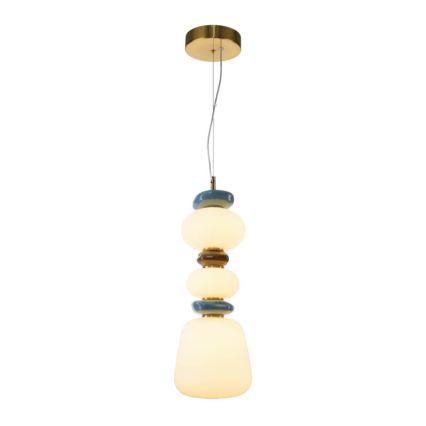 ITALUX - LED luster na lanku EVANS LED/15W/230V 3000K zlatá/modrá