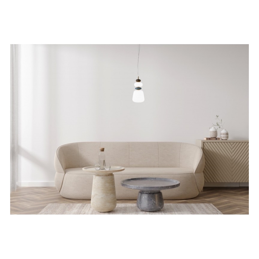 ITALUX - LED luster na lankách EVANS LED/12W/230V 3000K zlatá/biela