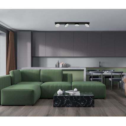 ITALUX - LED Bodové svietidlo CASTELIO 4xLED/5W/230V 4000K čierna