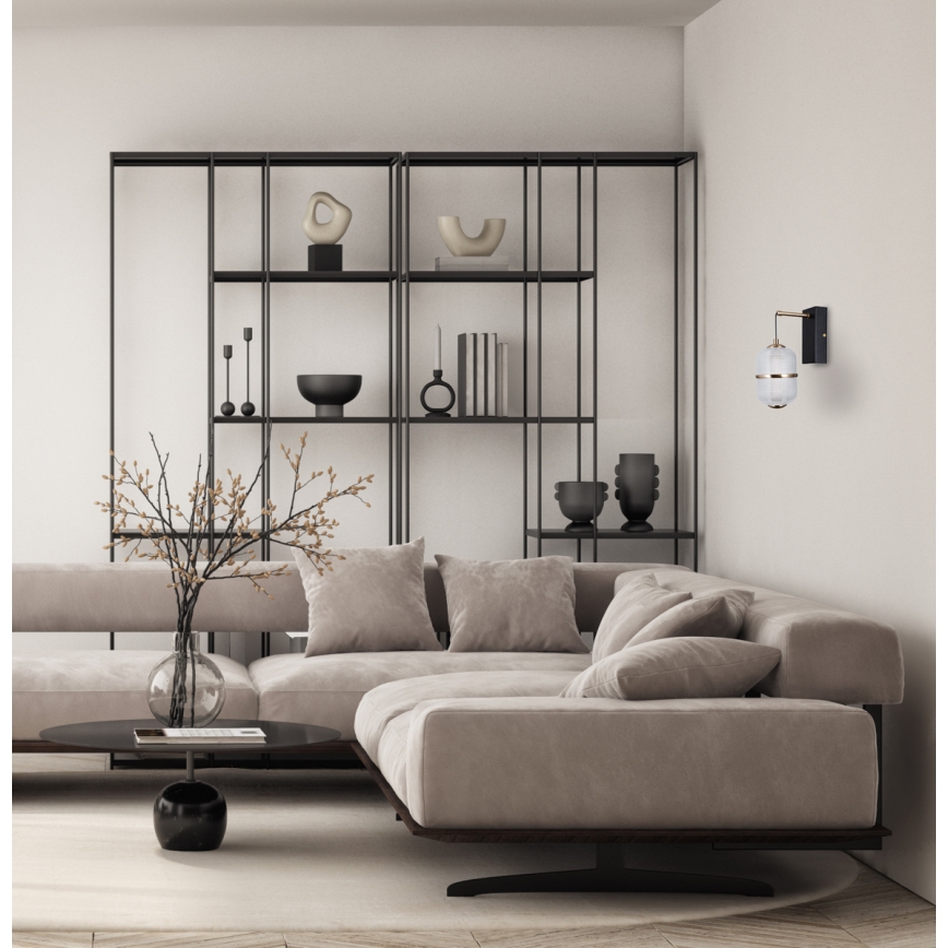 ITALUX - LED nástenné svietidlo ALANI LED/6W/230V 3000K čierna/zlatá