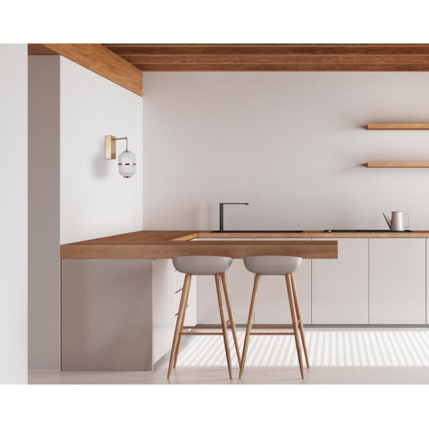 ITALUX - Nástenné LED svietidlo ALANI, 6 W, 230 V, 3000 K, zlaté