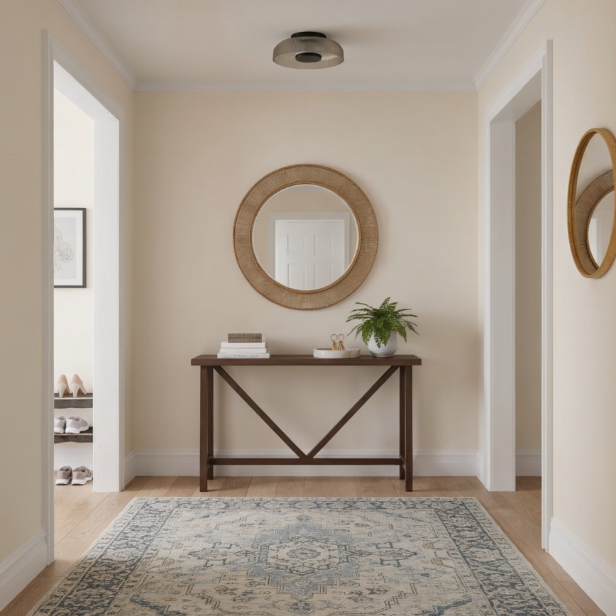 ITALUX - LED stropné svietidlo PASSO LED/8W/230V 3000K pr. 25 cm dymová čierna