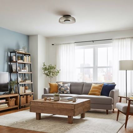 ITALUX - LED stropné svietidlo PASSO LED/8W/230V 3000K pr. 25 cm dymová čierna