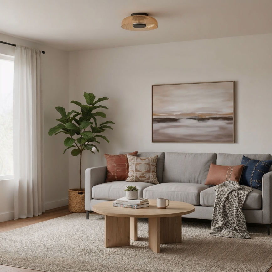 ITALUX - LED stropné svietidlo PASSO LED/8W/230V 3000K priemer 25 cm dymová béžová