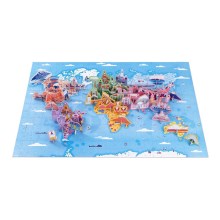 Janod - Detské vzdelávacie puzzle 350 ks svet