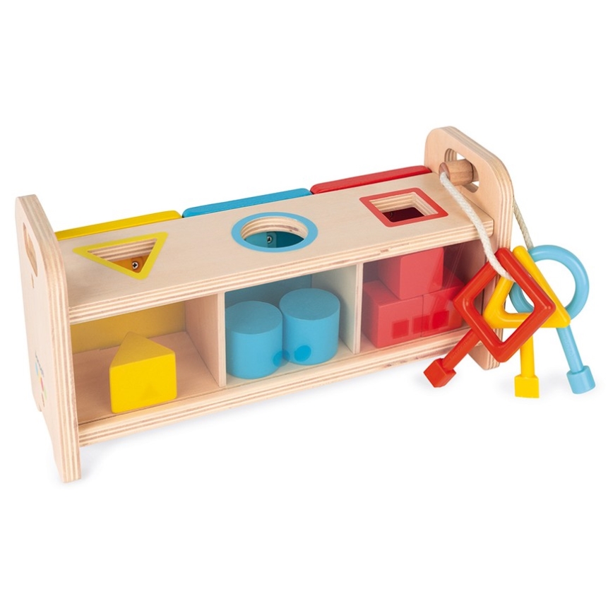 Janod - Drevená interaktívna hračka MONTESSORI 10 ks