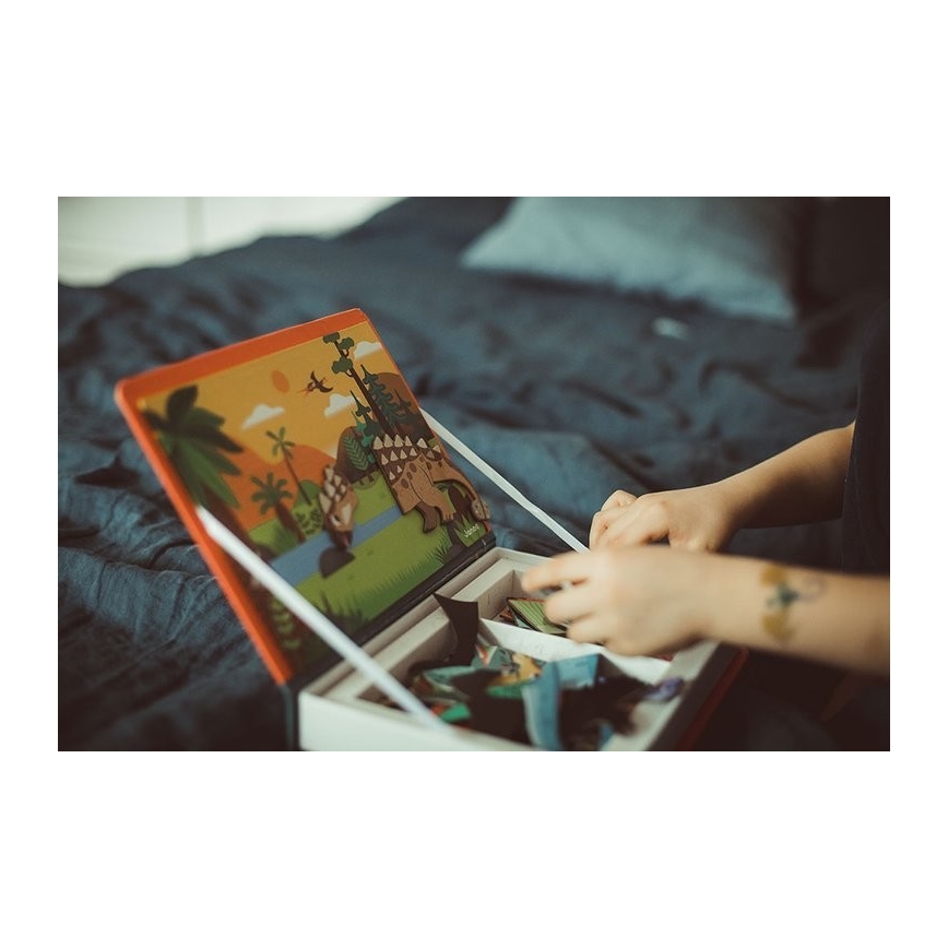 Janod - Magnetická interaktívna sada MAGNETIBOOK dinosaury