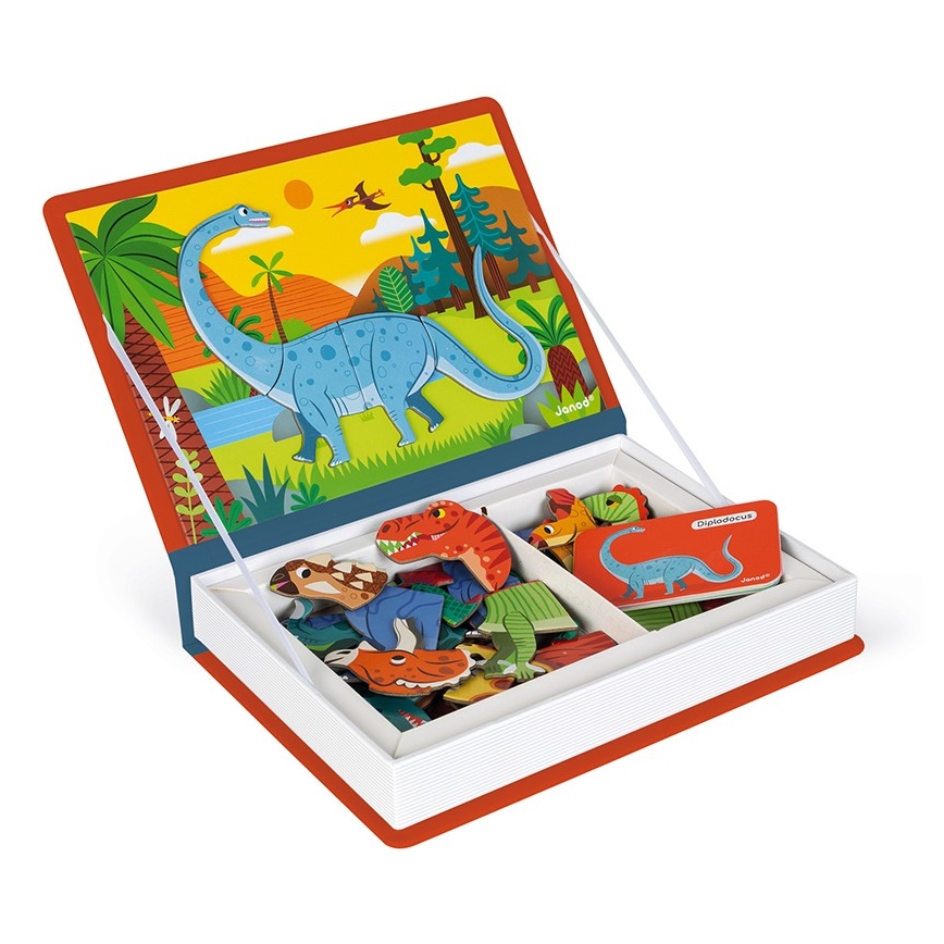 Janod - Magnetická interaktívna sada MAGNETIBOOK dinosaury