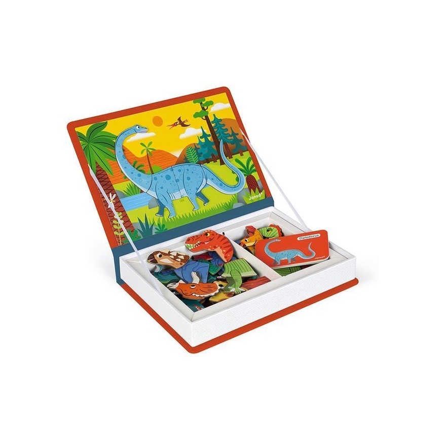 Janod - Magnetická interaktívna sada MAGNETIBOOK dinosaury