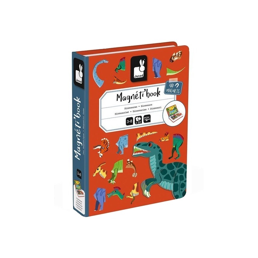 Janod - Magnetická interaktívna sada MAGNETIBOOK dinosaury