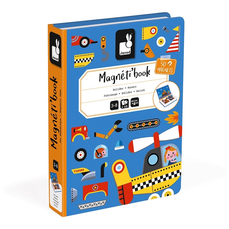 Janod - Magnetická interaktívna sada MAGNETIBOOK dopravné prostriedky