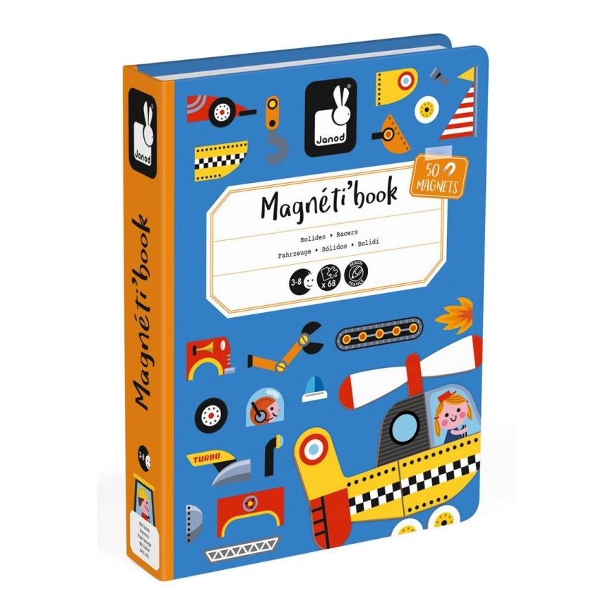 Janod - Magnetická interaktívna sada MAGNETIBOOK dopravné prostriedky