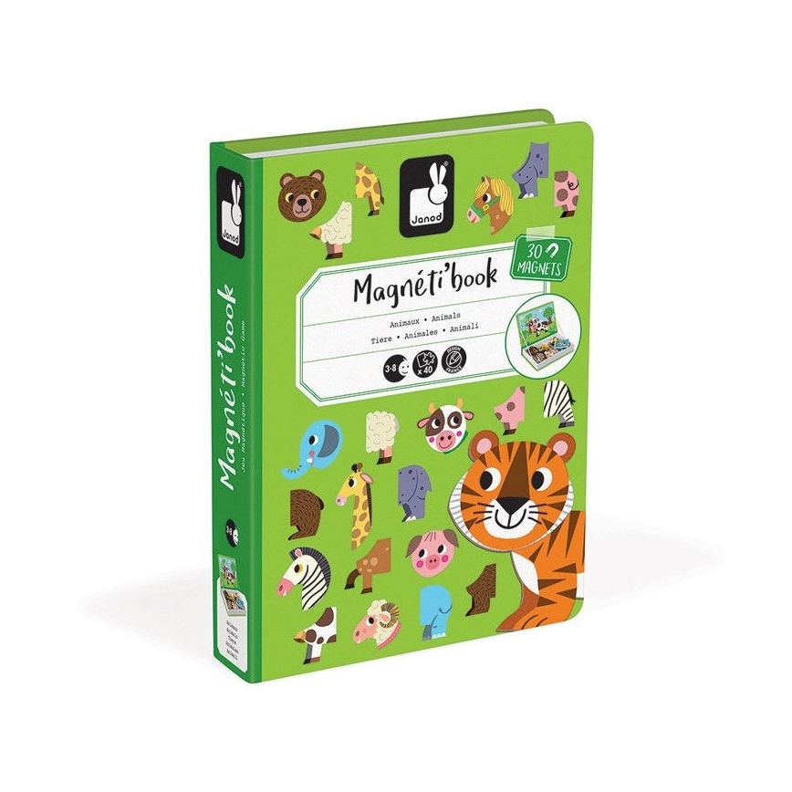 Janod - Magnetická interaktívna sada MAGNETIBOOK zvieratá