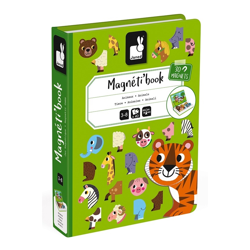 Janod - Magnetická interaktívna sada MAGNETIBOOK zvieratá