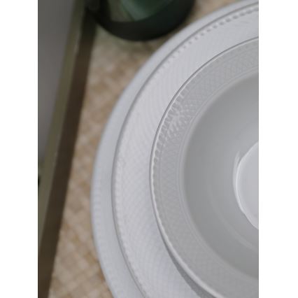 Jedálenská sada 18 ks biela/porcelán