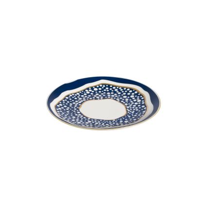 Jedálenská sada 24 ks biela/modrá/zlatá/porcelán