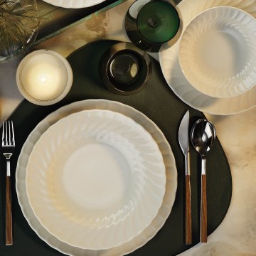 Jedálenská sada 24 ks biela/porcelán