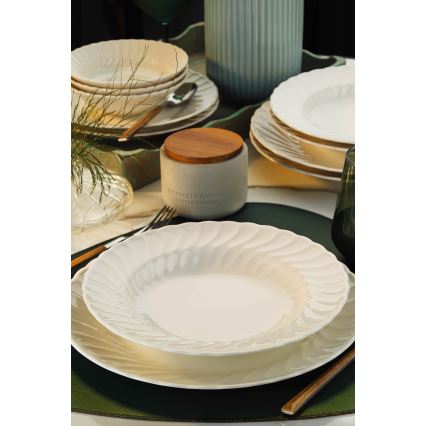 Jedálenská sada 24 ks biela/porcelán