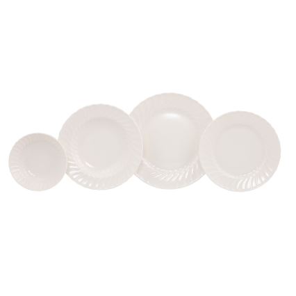 Jedálenská sada 24 ks biela/porcelán