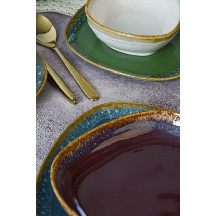 Jedálenská sada 24 ks pestrofarebná/kameňina