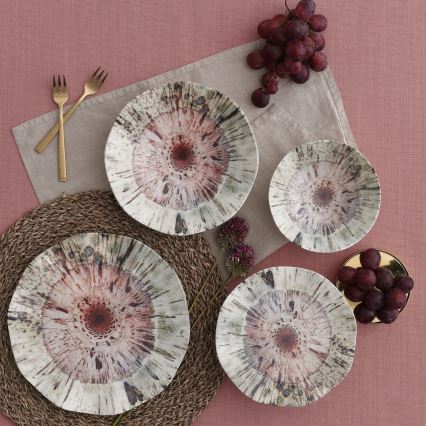 Jedálenská sada 24 ks pestrofarebná/porcelán