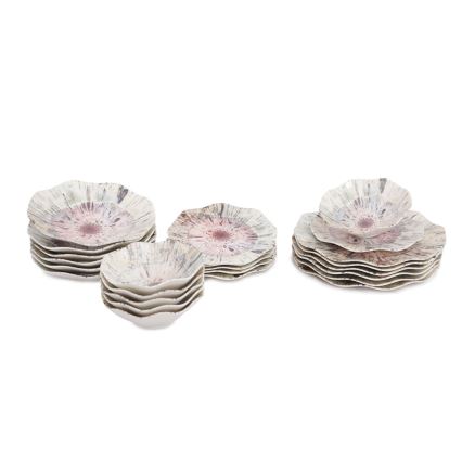 Jedálenská sada 24 ks pestrofarebná/porcelán