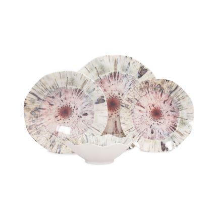 Jedálenská sada 24 ks pestrofarebná/porcelán