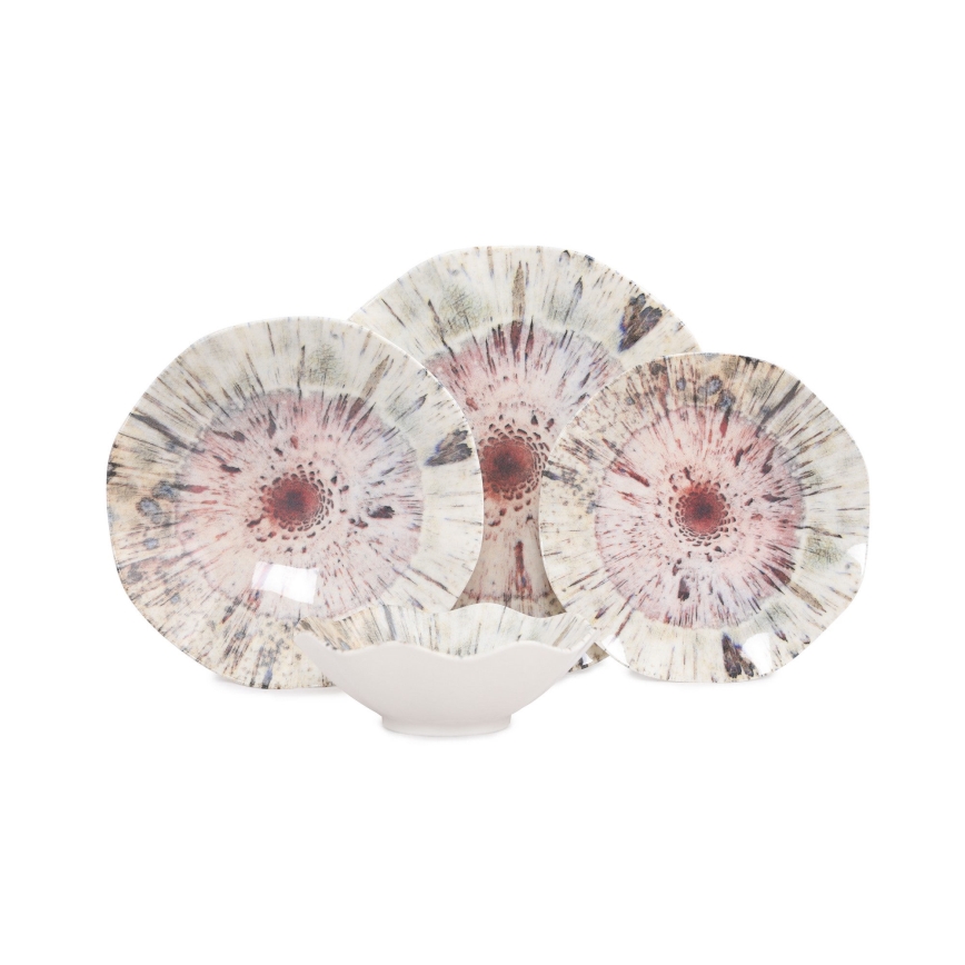 Jedálenská sada 24 ks pestrofarebná/porcelán