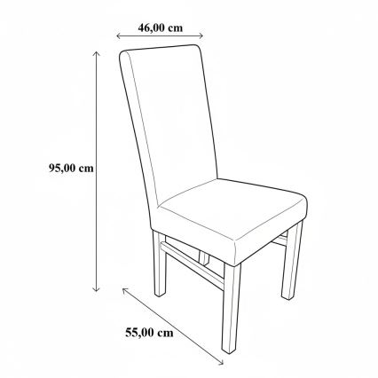 Jedálenská stolička ALISON čierna/dub