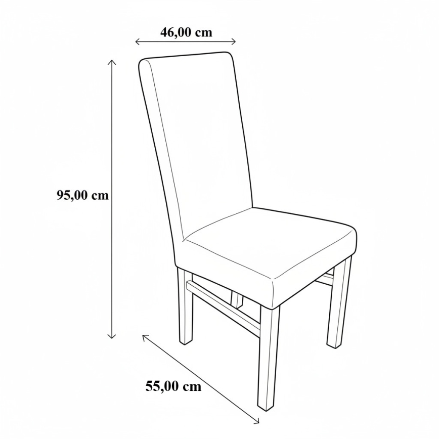 Jedálenská stolička ALISON čierna/dub