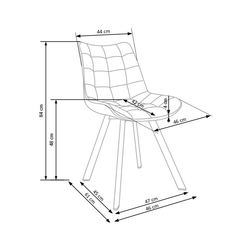 Jedálenská stolička COMORO 1 ks tmavočervená
