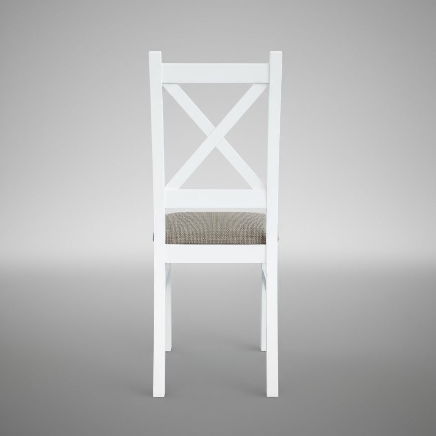 Jedálenská stolička NATE biela/hnedá