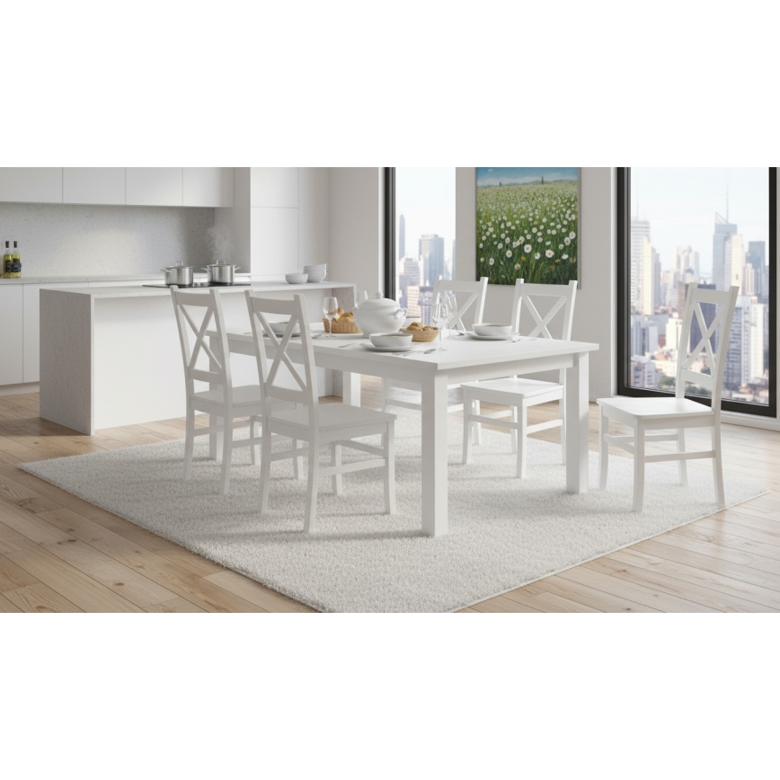 Jedálenská stolička NATE biela