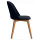 Jedálenská stolička RIFO 86x48 cm tmavomodrá/svetlý dub