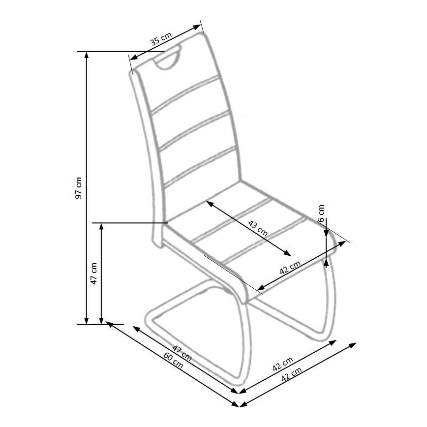 Jedálenská stolička SAFFON 1 ks čierna