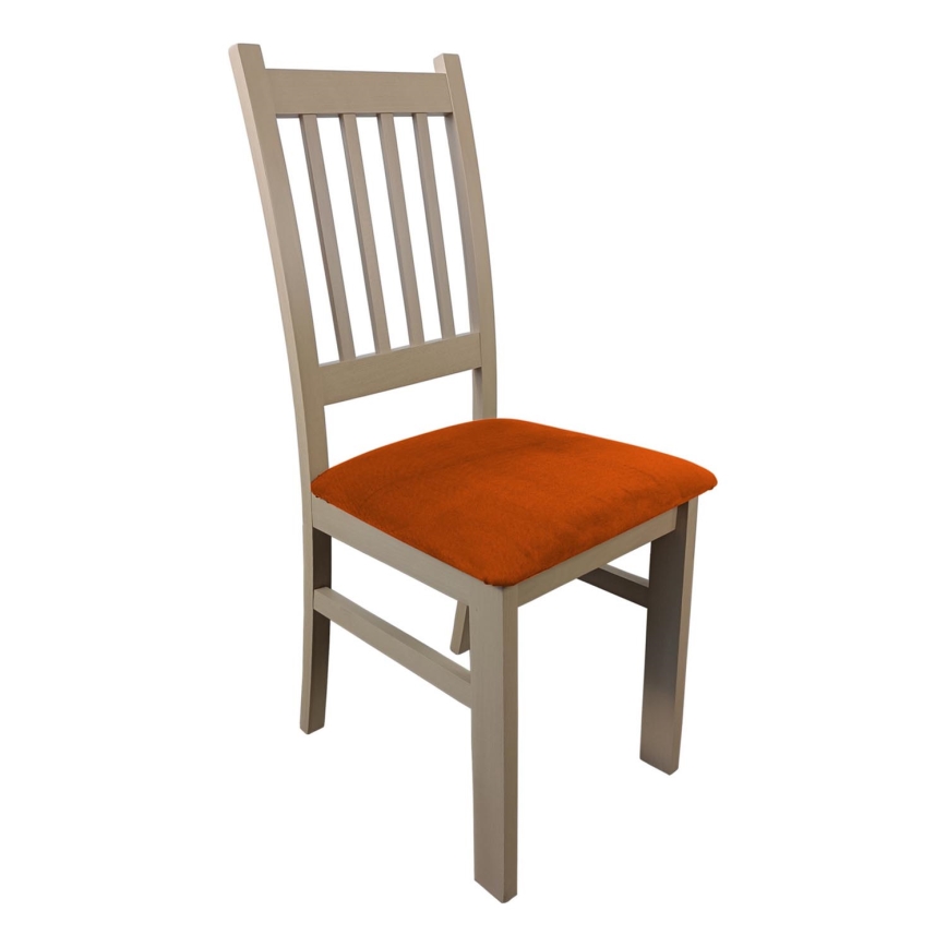 Jedálenská stolička SIMON buk/oranžová