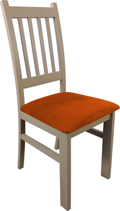 Jedálenská stolička SIMON buk/oranžová