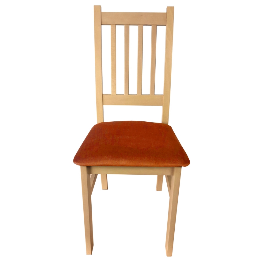 Jedálenská stolička SIMON buk/oranžová