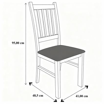 Jedálenská stolička SIMON buk/oranžová