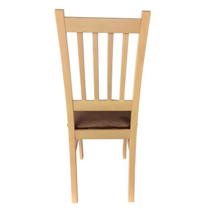 Jedálenská stolička SIMON buk/tmavohnedá