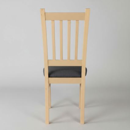 Jedálenská stolička SIMON buk/tmavosivá