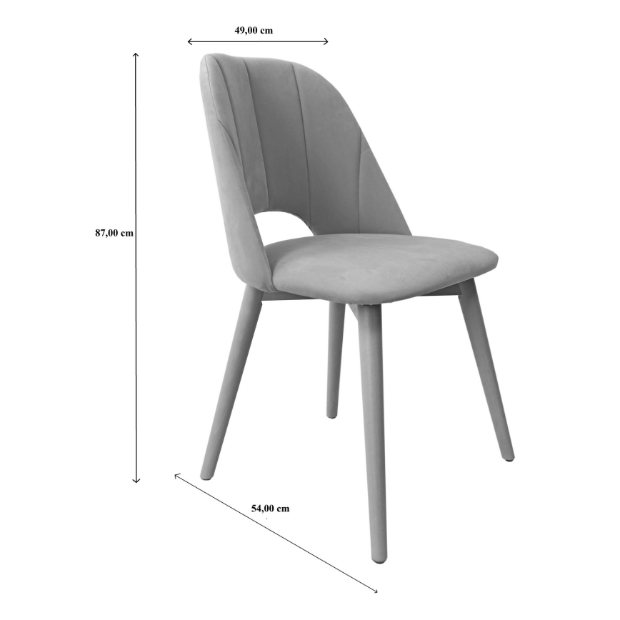 Jedálenská stolička THEO tmavosivá