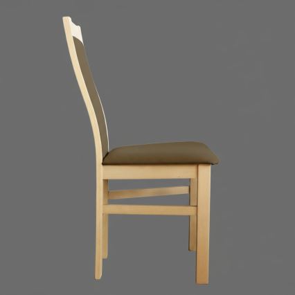 Jedálenská stolička ZOE dub/tmavohnedá