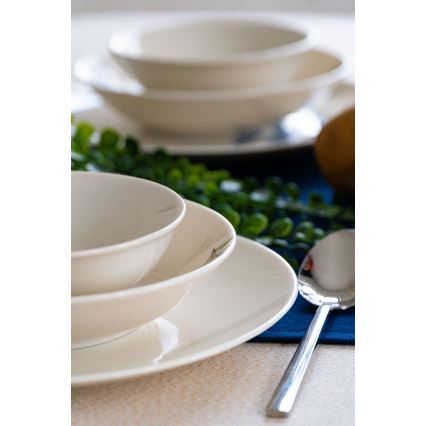 Jedálenská súprava 18 ks biela/modrá/zelená/porcelán