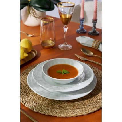 Jedálenská súprava 18 ks biela/porcelán