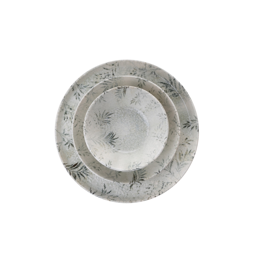 Jedálenská súprava 18 ks sivá/porcelán